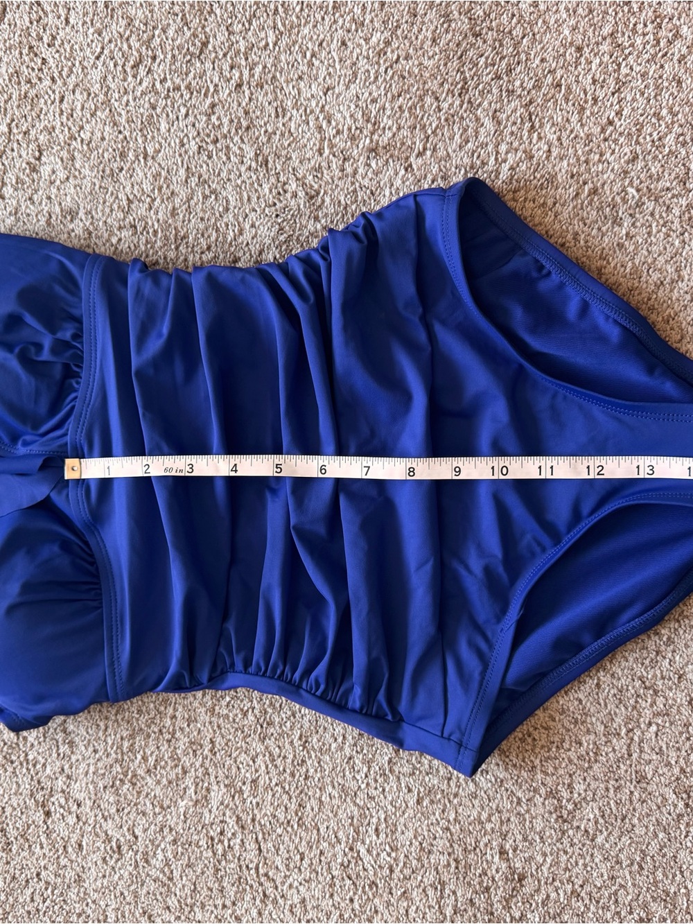 Women’s DKNY Ruffled One-Piece Swimsuit in Royal Blue XS NWOT - Picture 7 of 8